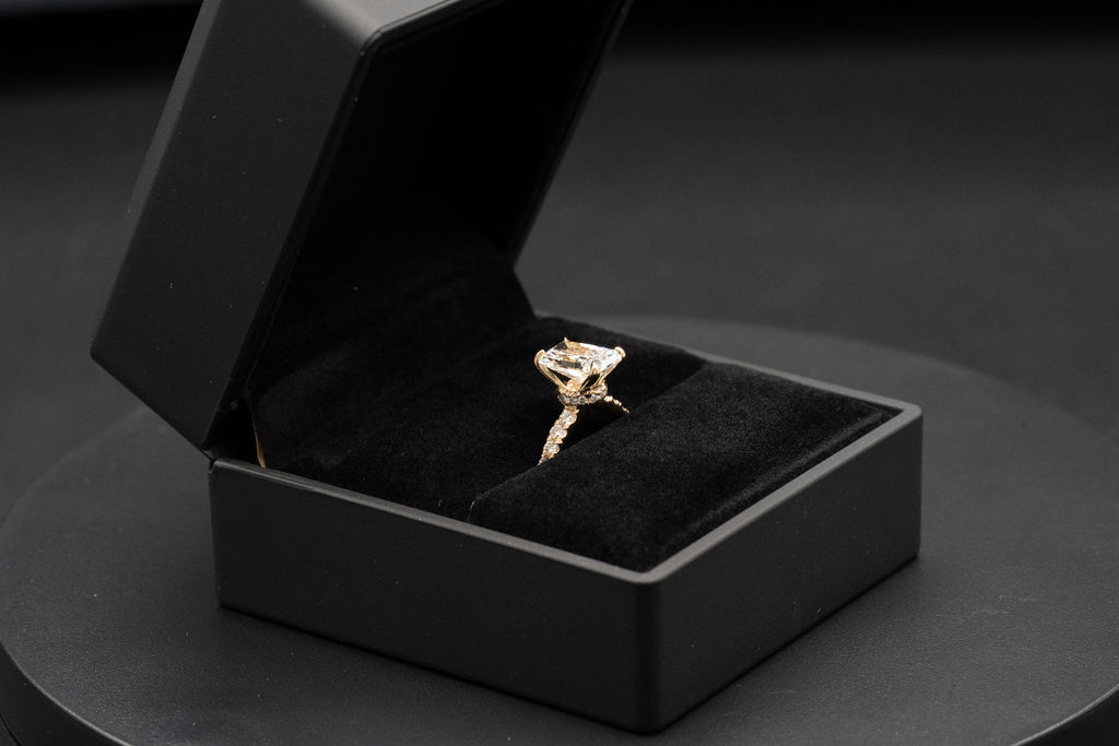 Engagement Lab-Grown Diamond Rings with Hidden Halo