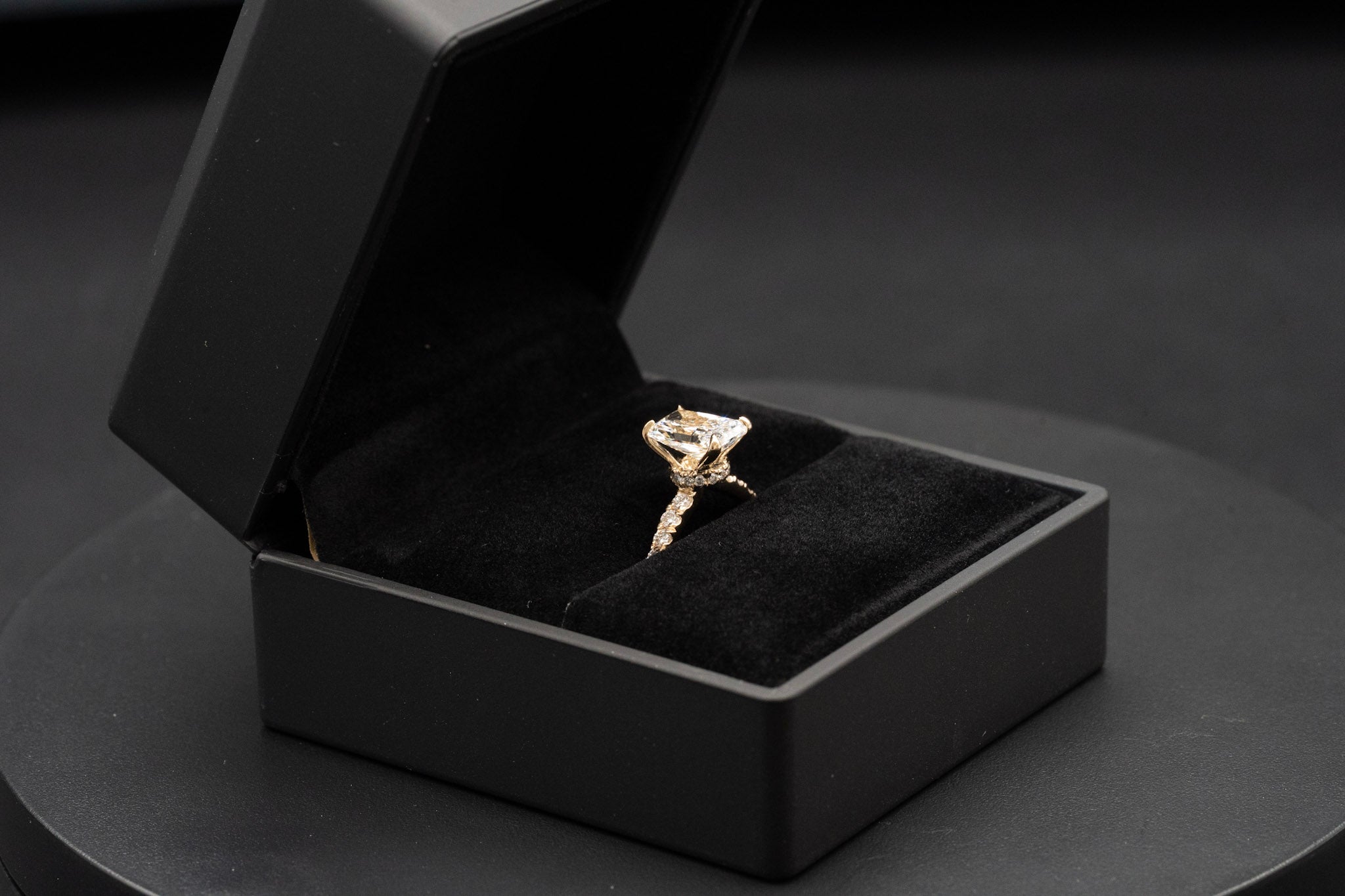 Engagement Lab-Grown Diamond Rings with Hidden Halo